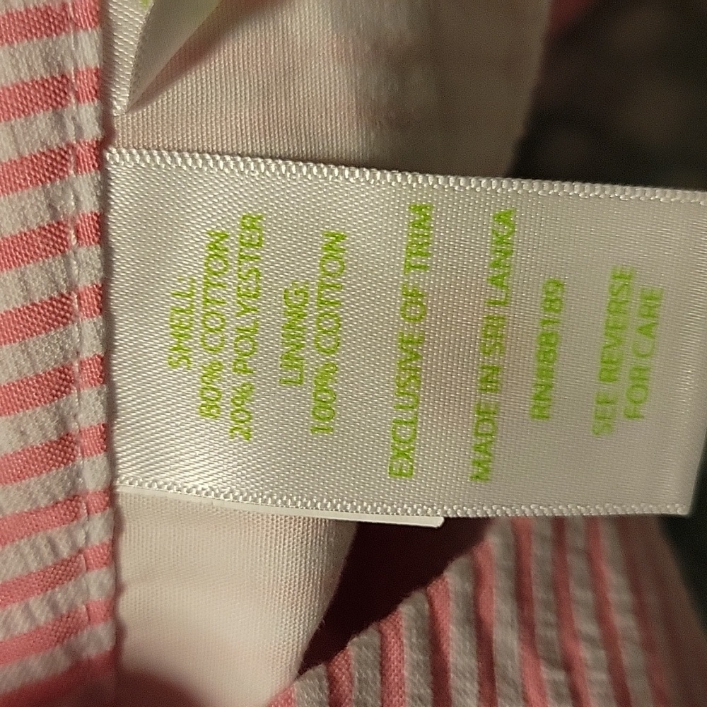 Lilly Pulitzer Pink Shorts Seersucker Cotton - Picture 4 of 5